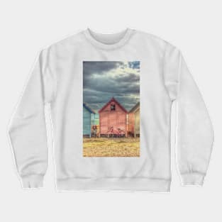 Beach Huts at Mersea Island Crewneck Sweatshirt